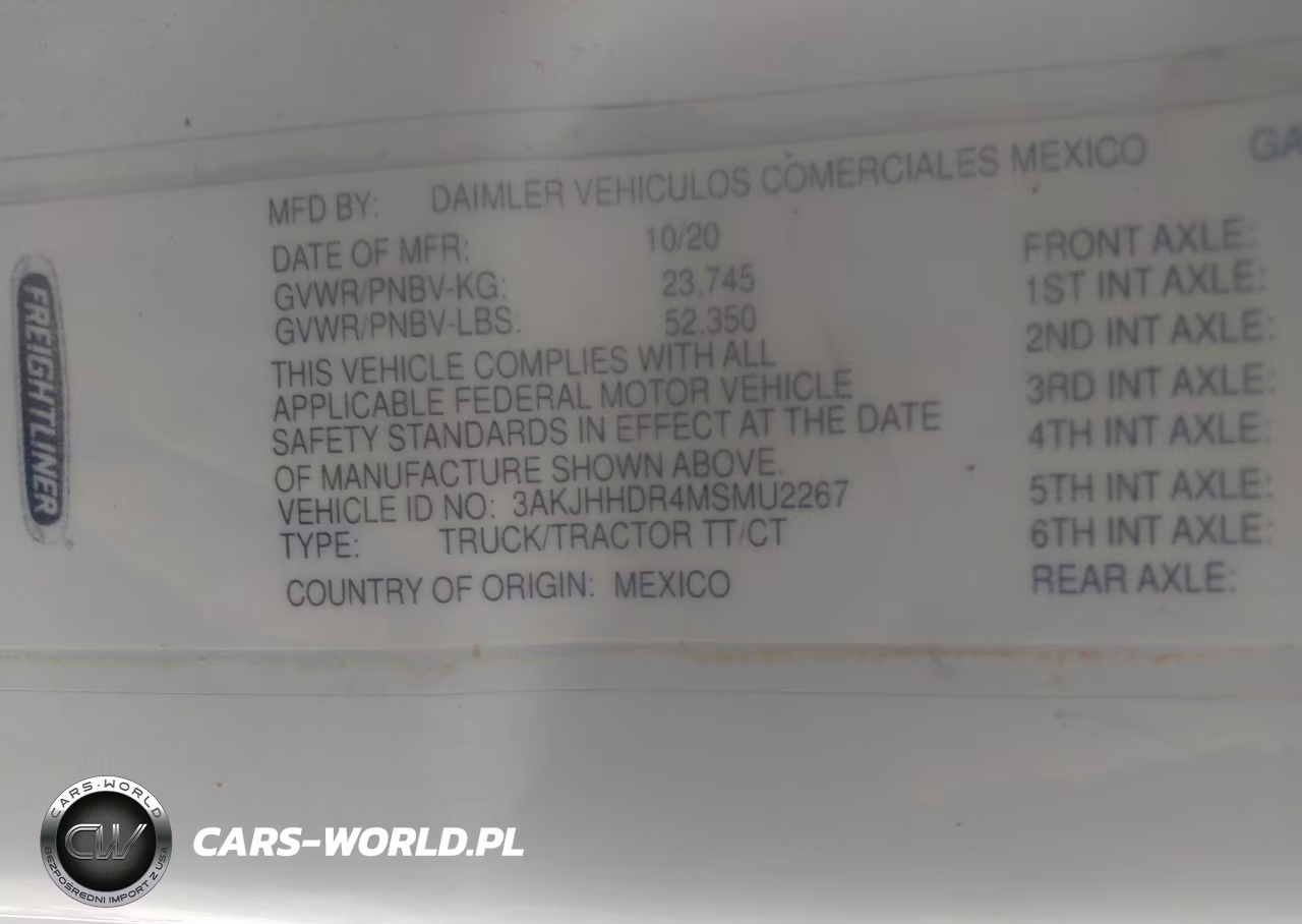 2021 Freightliner New Cascadia 126 VIN:3AKJHHDR4MSMU2267 - 5