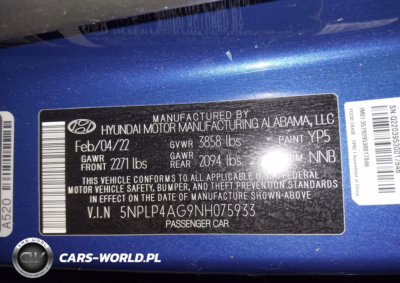 2022 Hyundai Elantra Limited VIN:5NPLP4AG9NH075933 - 9