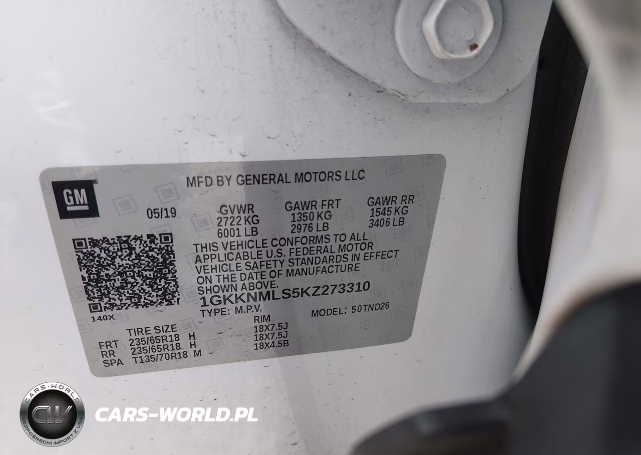2019 GMC Acadia Slt-1 VIN:1GKKNMLS5KZ273310 - 9
