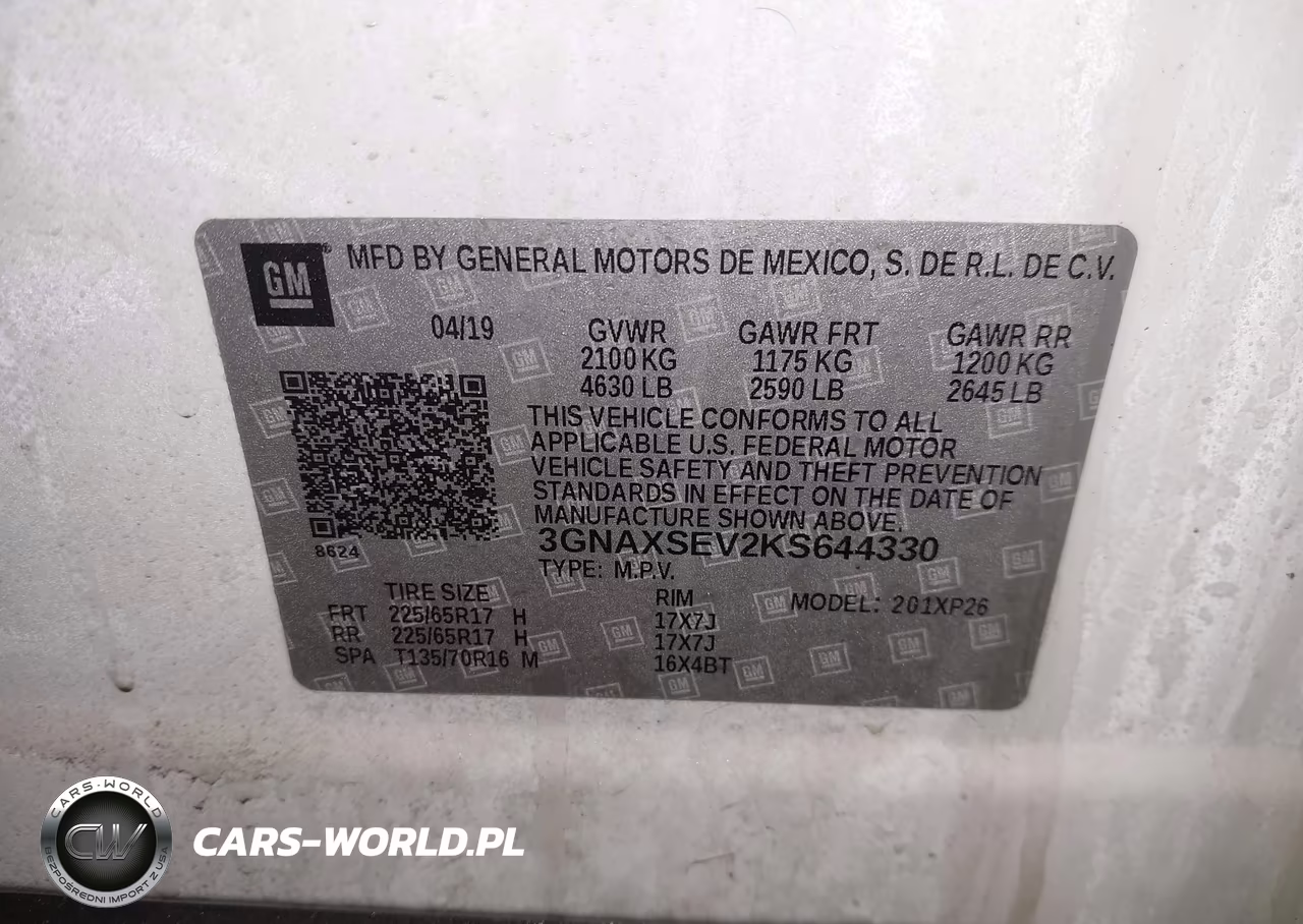 2019 Chevrolet Equinox Ls VIN:3GNAXSEV2KS644330 - 9