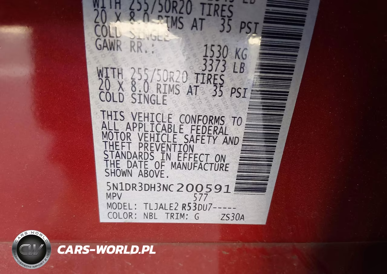 2022 Nissan Pathfinder Platinum 2Wd VIN:5N1DR3DH3NC200591 - 9
