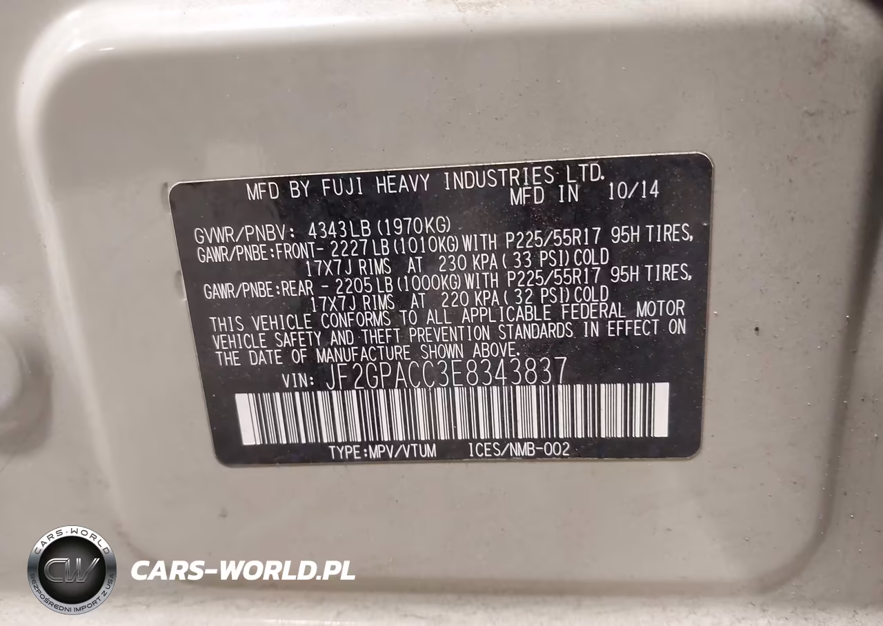 2014 Subaru Xv Crosstrek 2.0I Premium VIN:JF2GPACC3E8343837 - 9