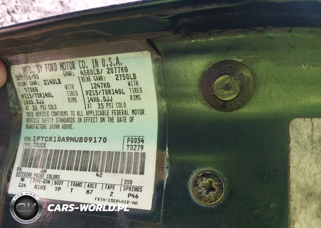 1991 Ford Ranger VIN:1FTCR10A9MUB09170 - 9