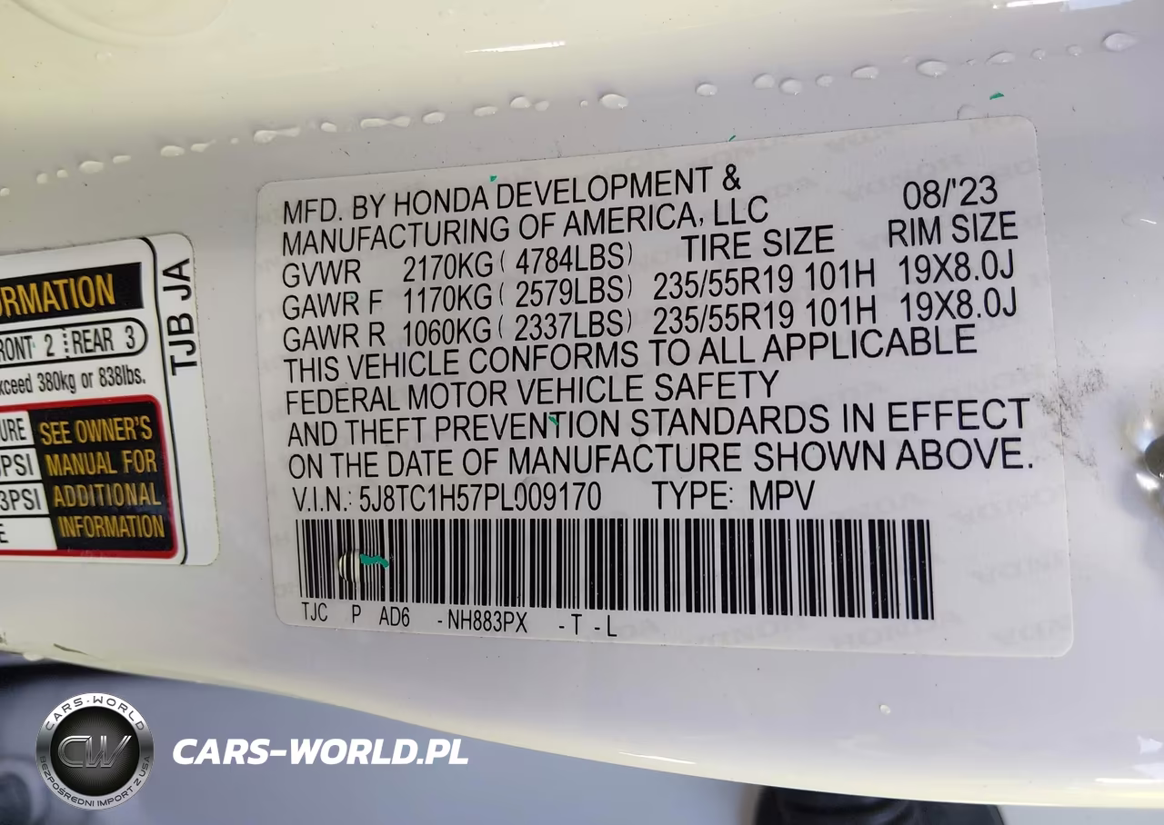 2023 Acura Rdx Technology Package VIN:5J8TC1H57PL009170 - 9
