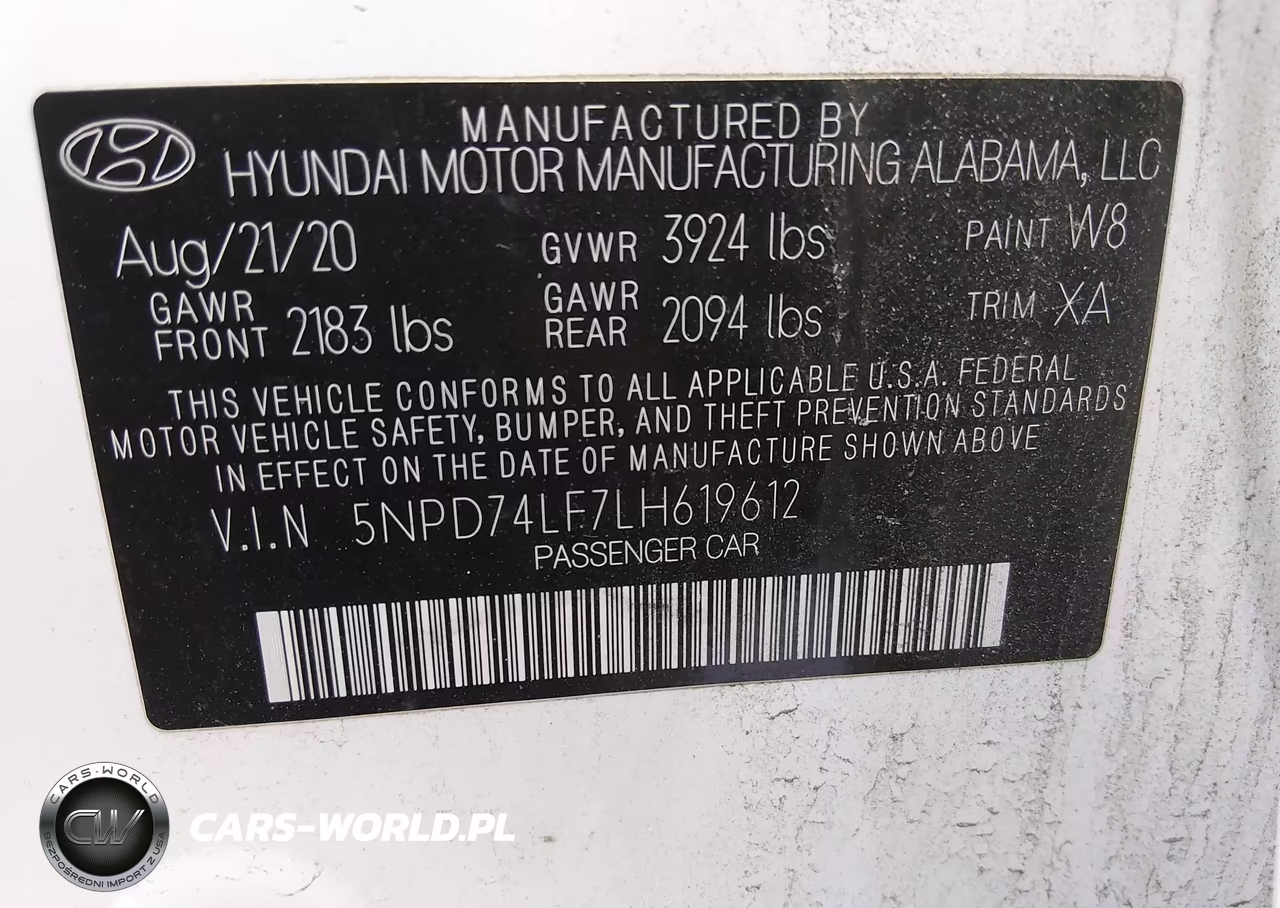 2020 Hyundai Elantra Se VIN:5NPD74LF7LH619612 - 9