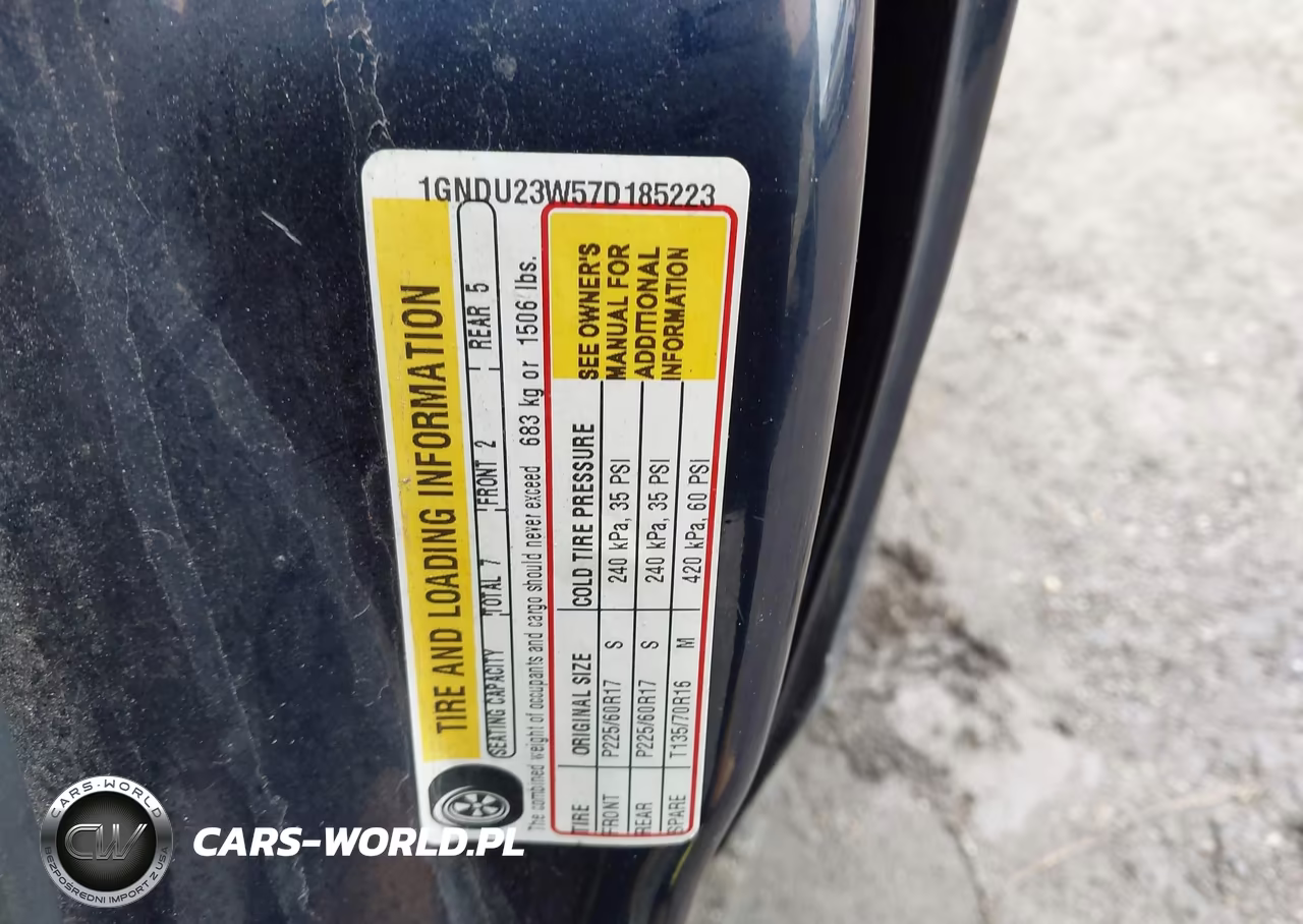 2007 Chevrolet Uplander Ls VIN:1GNDU23W57D185223 - 9