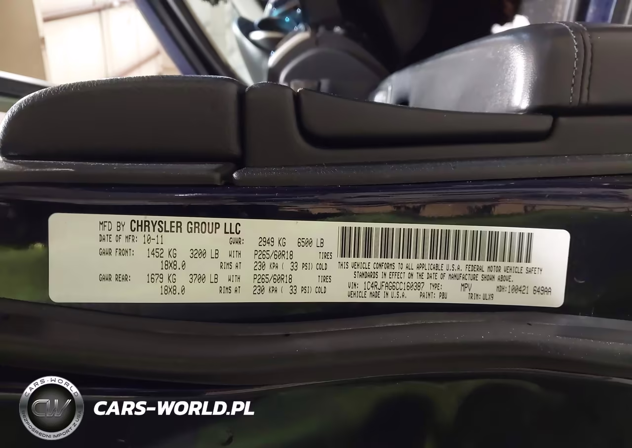 2012 Jeep Grand Cherokee Laredo VIN:1C4RJFAG6CC160387 - 9