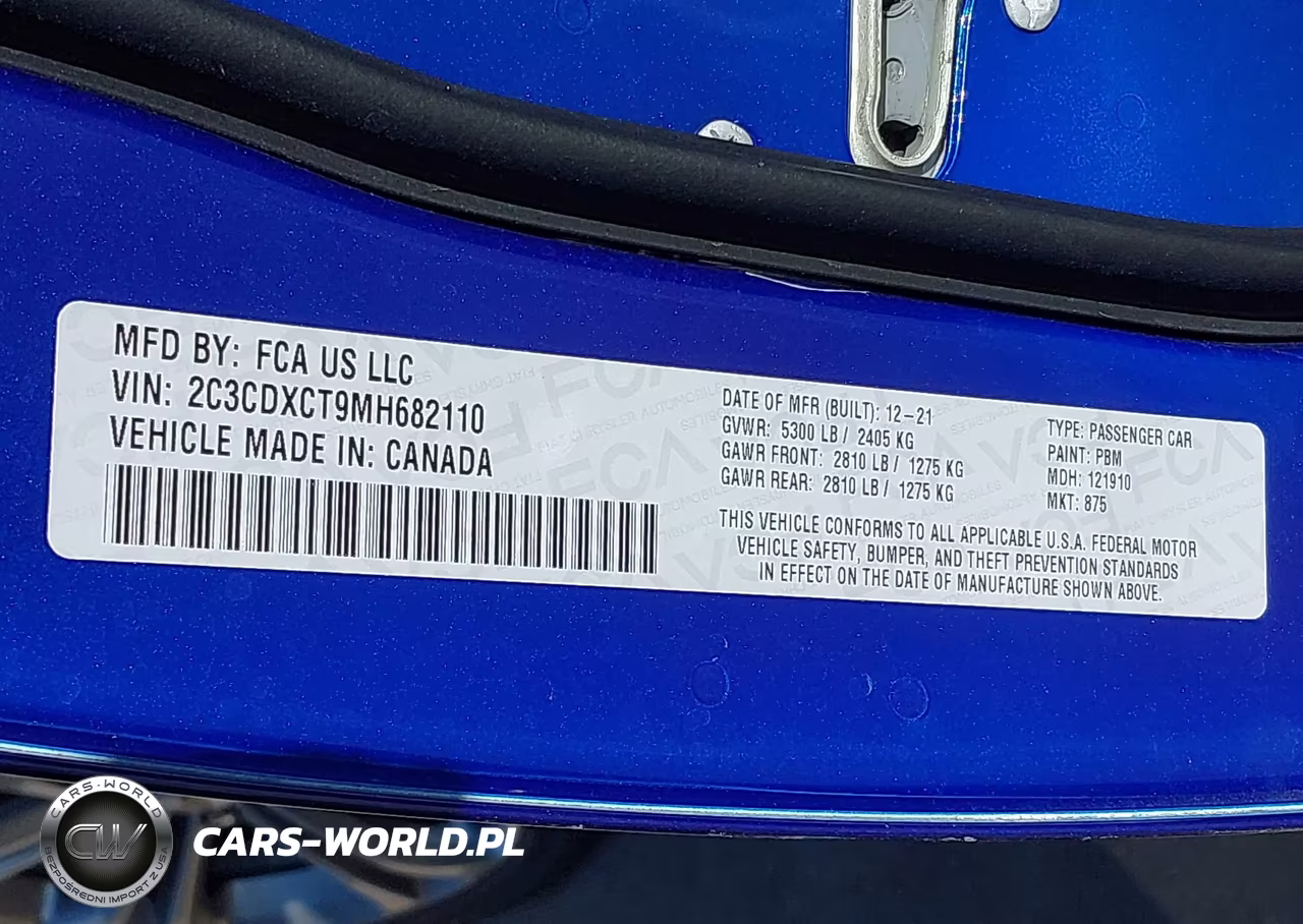 2021 Dodge Charger R-T Rwd VIN:2C3CDXCT9MH682110 - 9