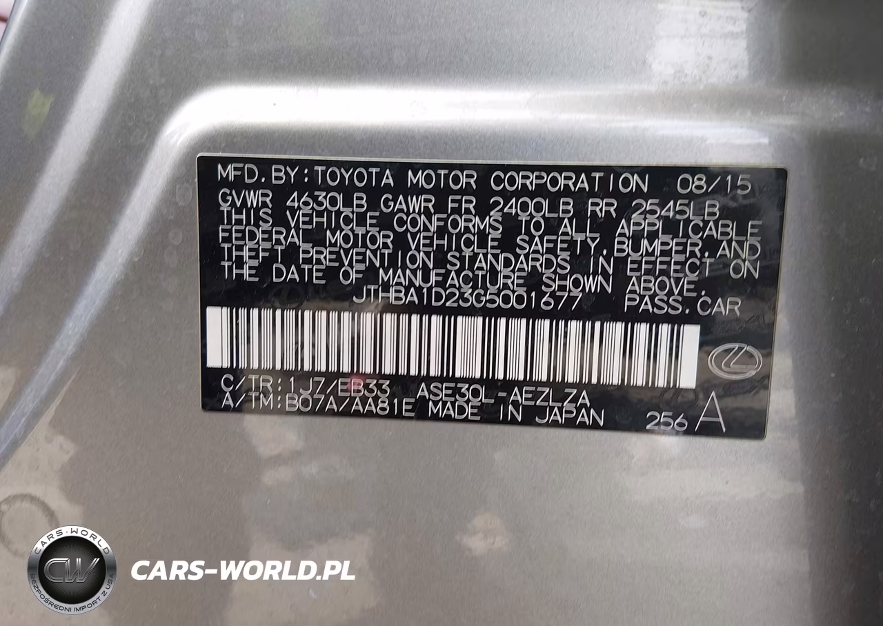 2016 Lexus Is 200T VIN:JTHBA1D23G5001677 - 9