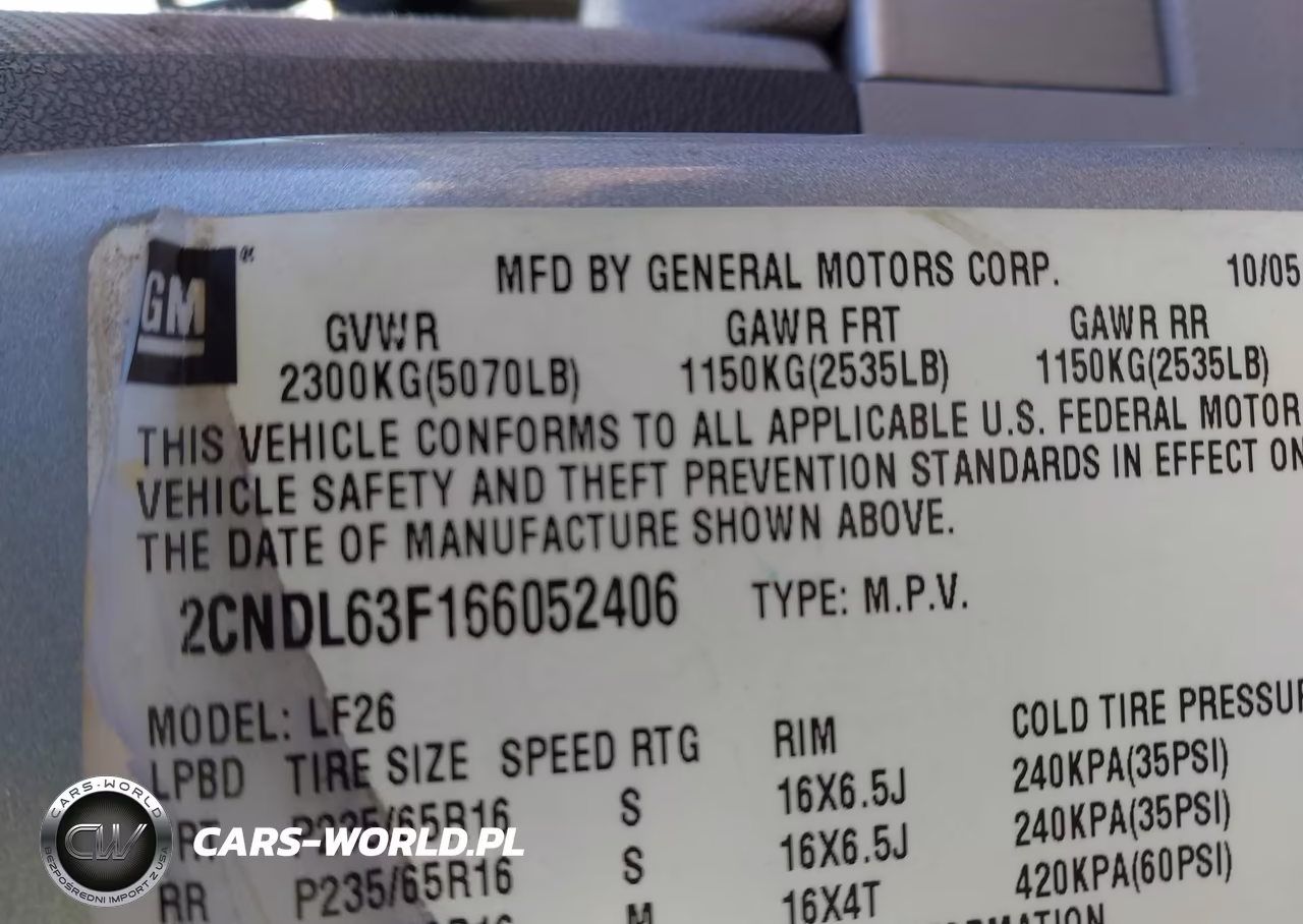 2006 Chevrolet Equinox Lt VIN:2CNDL63F166052406 - 9