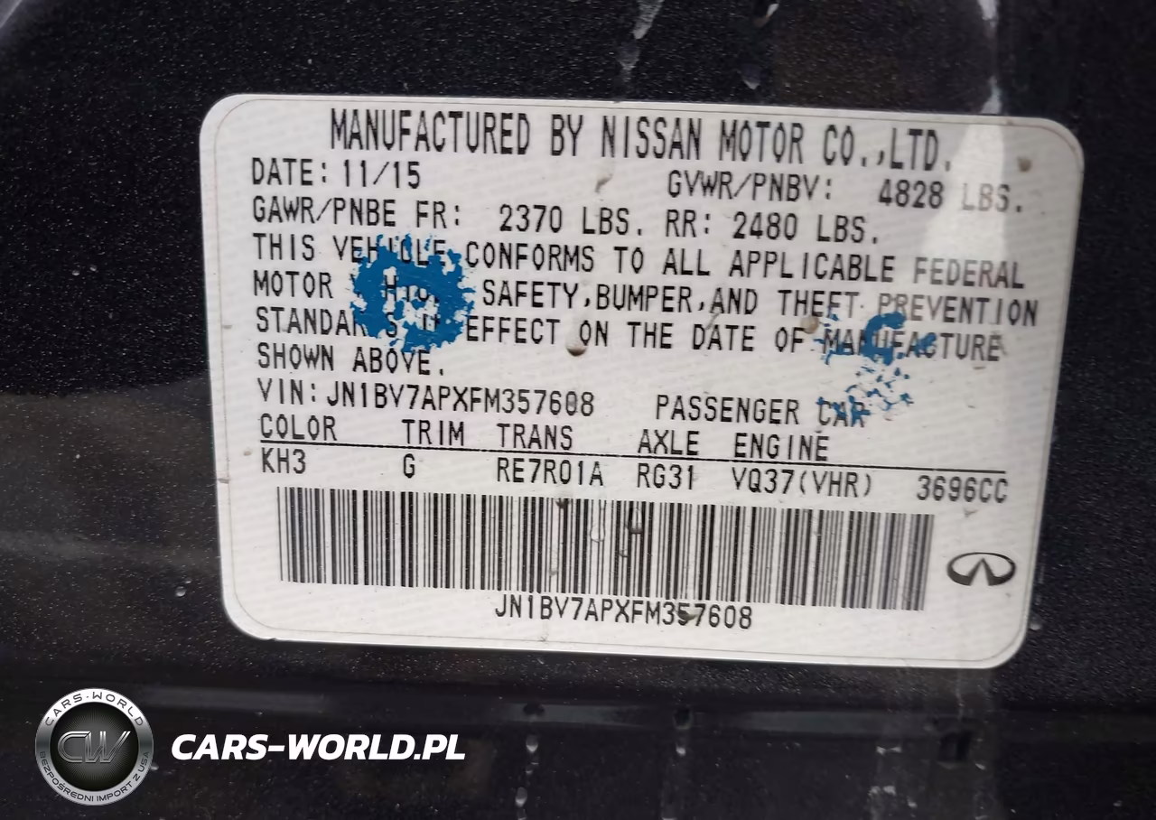 2015 Infiniti Q50 Premium VIN:JN1BV7APXFM357608 - 9