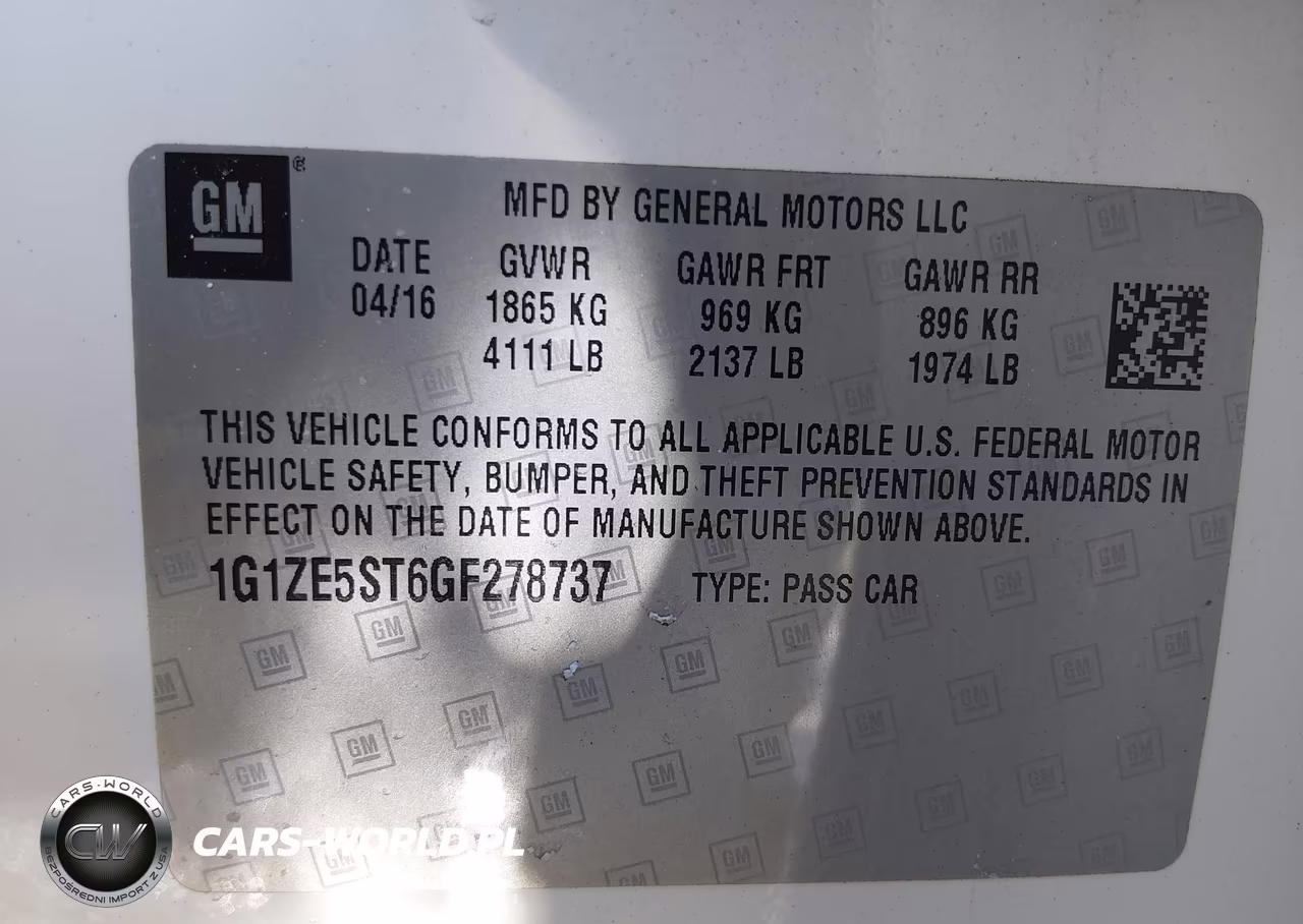 2016 Chevrolet Malibu 1Lt VIN:1G1ZE5ST6GF278737 - 9