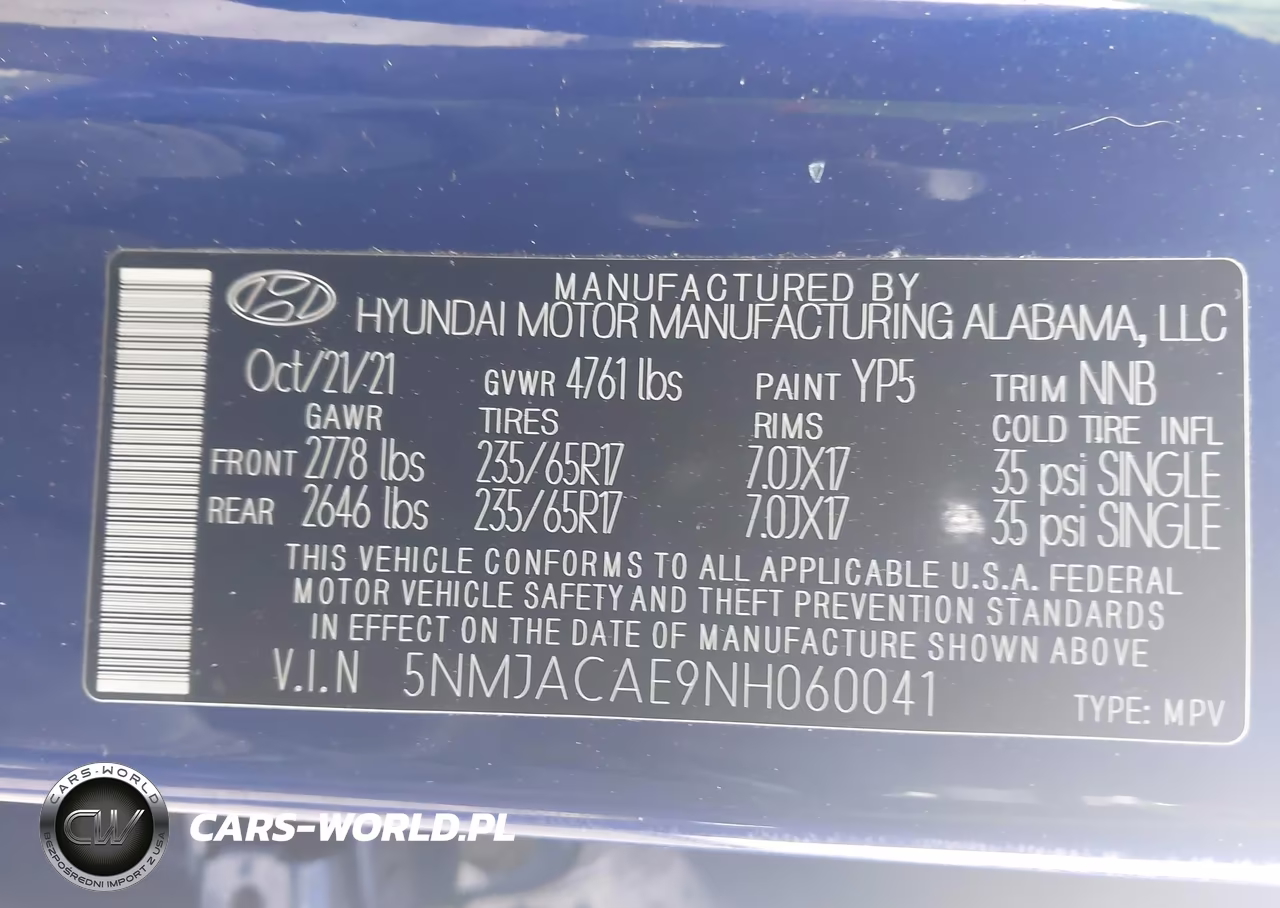 2022 Hyundai Tucson Se VIN:5NMJACAE9NH060041 - 9