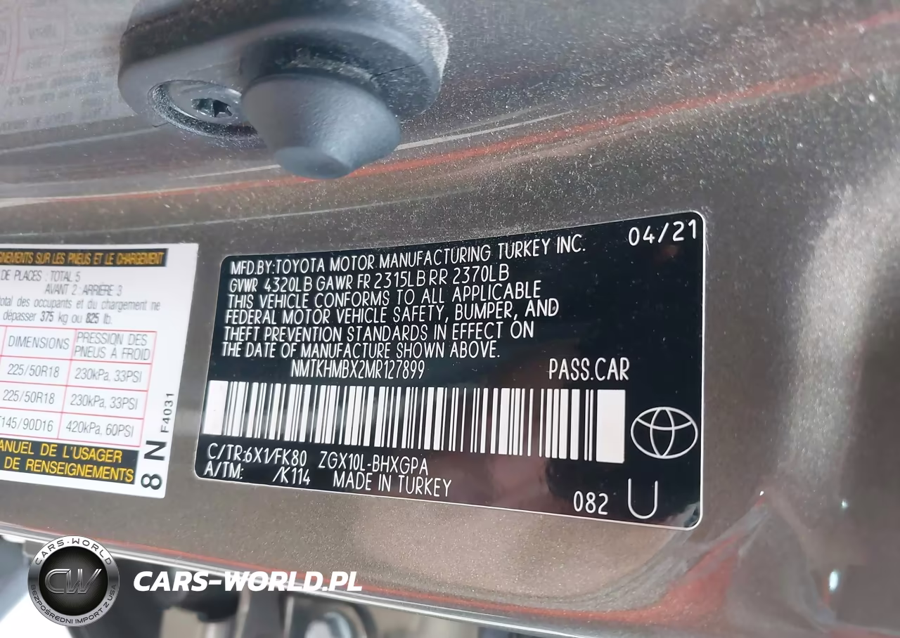 2021 Toyota C-Hr Xle VIN:NMTKHMBX2MR127899 - 9