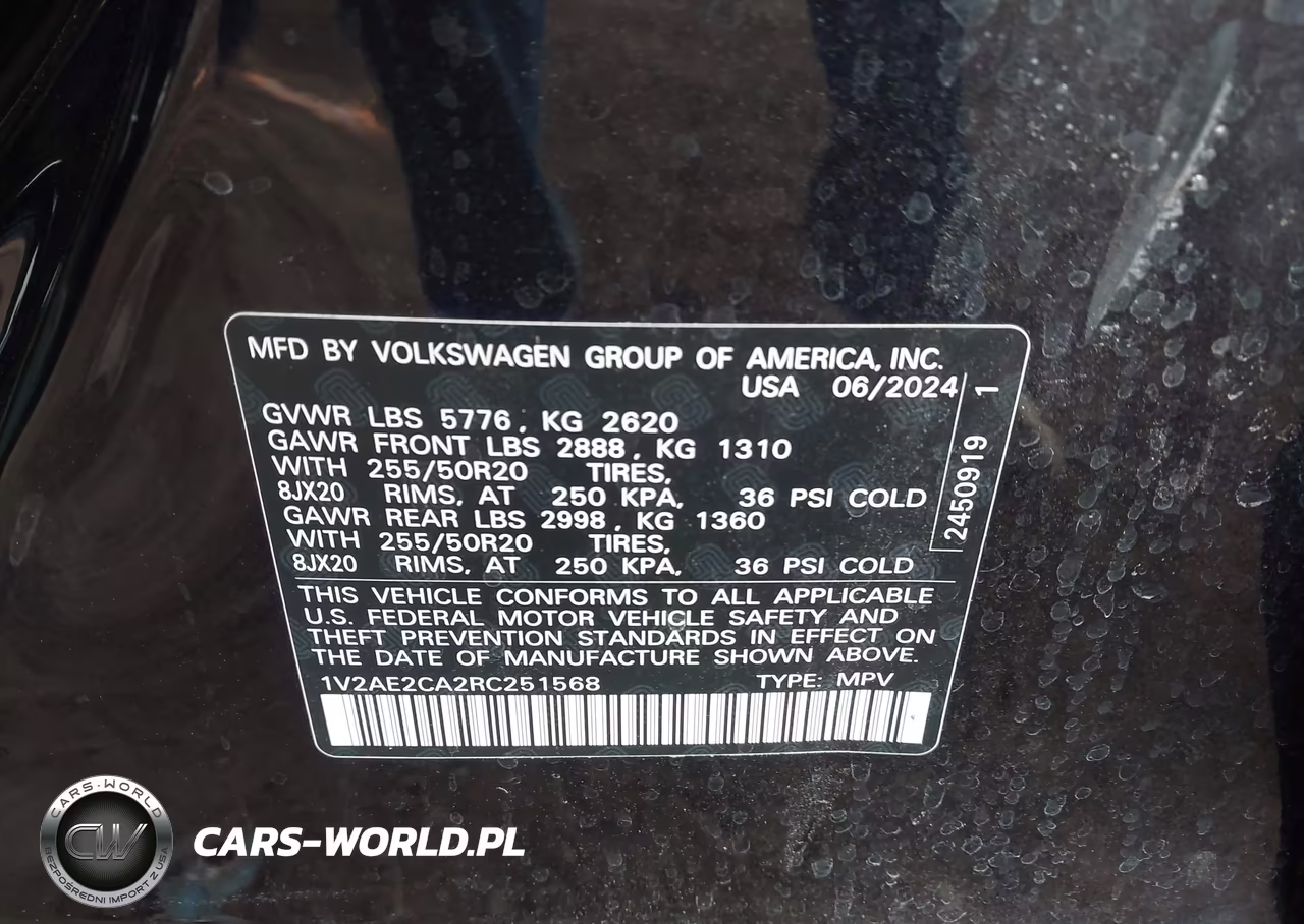 2024 Volkswagen Atlas Cross Sport 2.0T Sel R-Line VIN:1V2AE2CA2RC251568 - 9