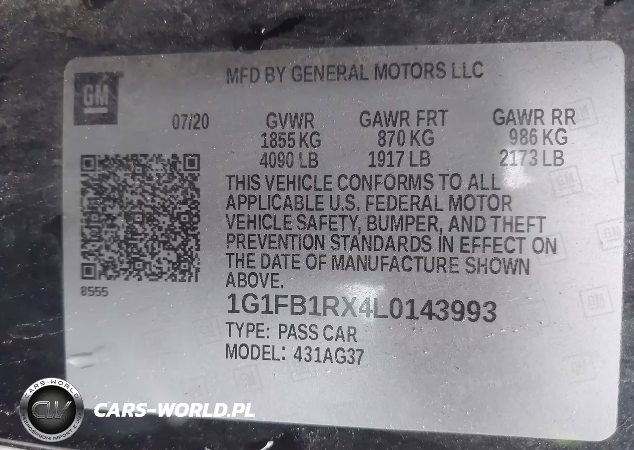 2020 Chevrolet Camaro Rwd 1Ls VIN:1G1FB1RX4L0143993 - 9