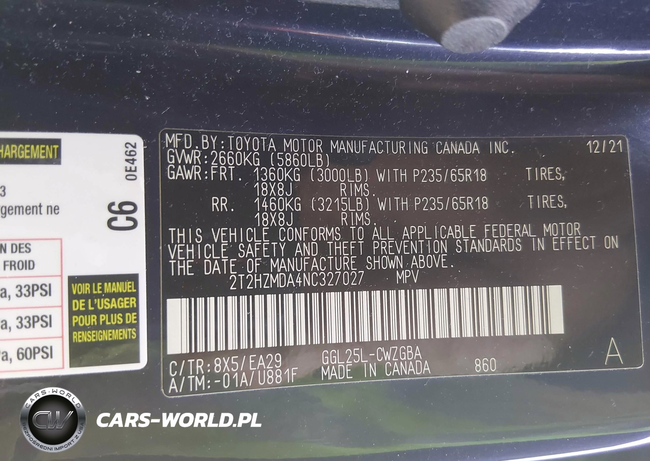 2022 Lexus Rx 350 VIN:2T2HZMDA4NC327027 - 9