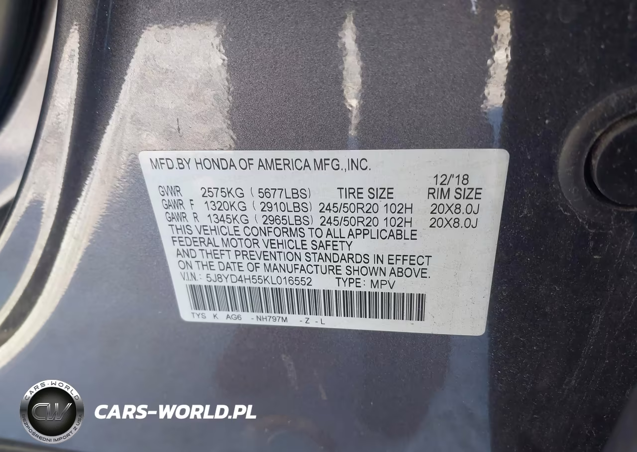 2019 Acura Mdx Tech Pkg VIN:5J8YD4H55KL016552 - 9