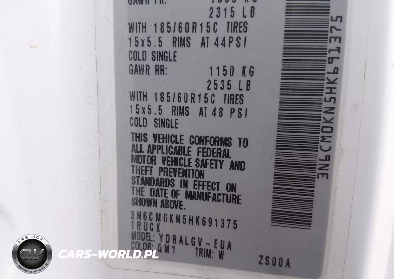 2017 Nissan Nv200 Sv VIN:3N6CM0KN5HK691375 - 4