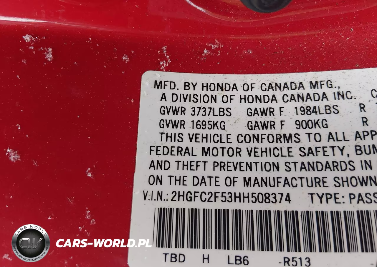 2017 Honda Civic Lx VIN:2HGFC2F53HH508374 - 9
