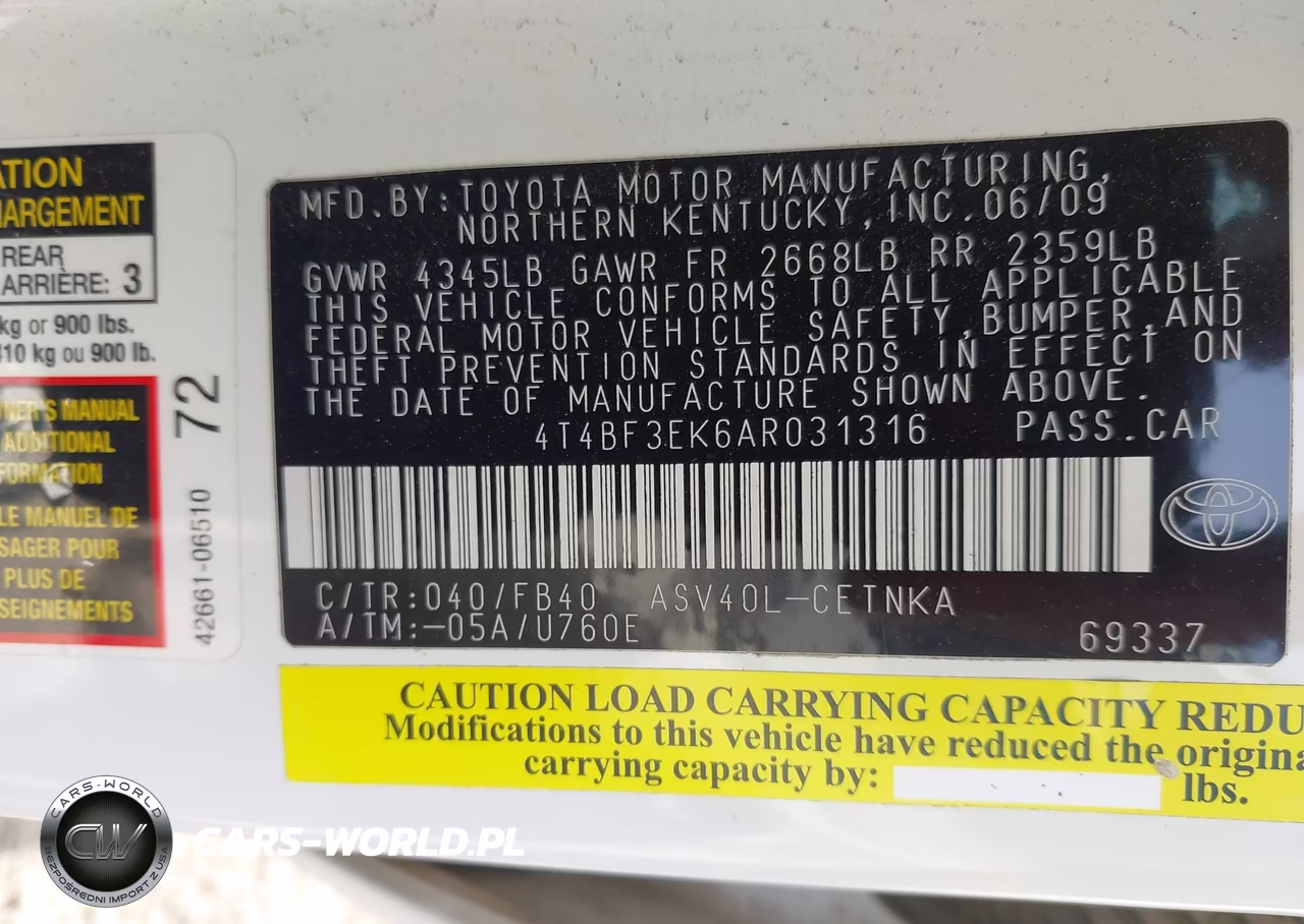 2010 Toyota Camry Le VIN:4T4BF3EK6AR031316 - 9