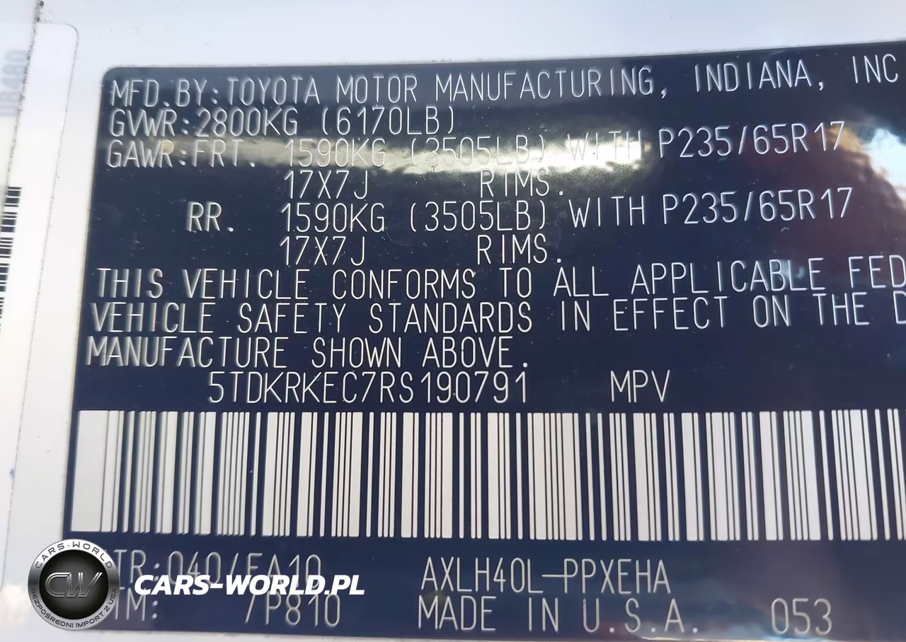 2024 Toyota Sienna Le VIN:5TDKRKEC7RS190791 - 9