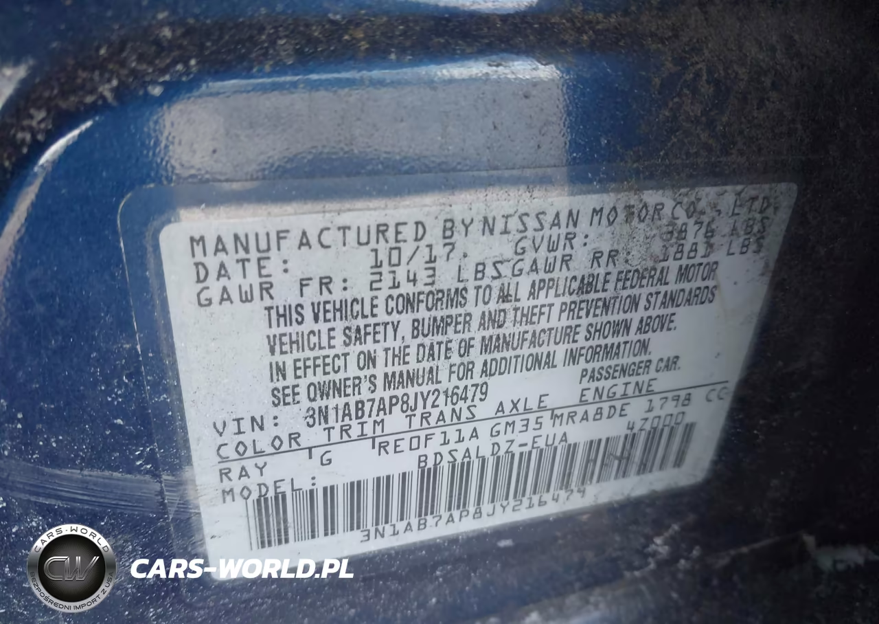 2018 Nissan Sentra Sv VIN:3N1AB7AP8JY216479 - 9