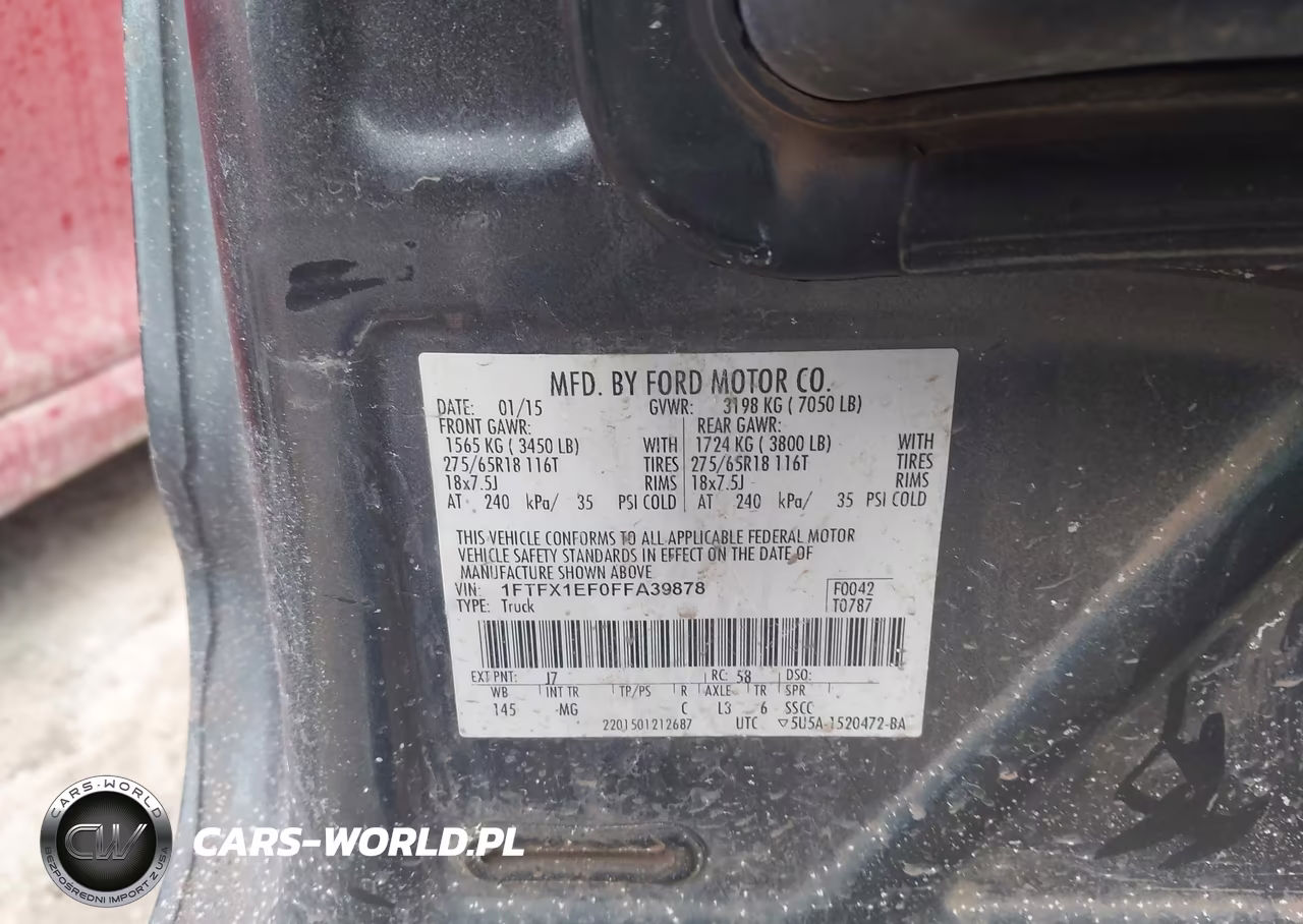 2015 Ford F-150 Xlt VIN:1FTFX1EF0FFA39878 - 9