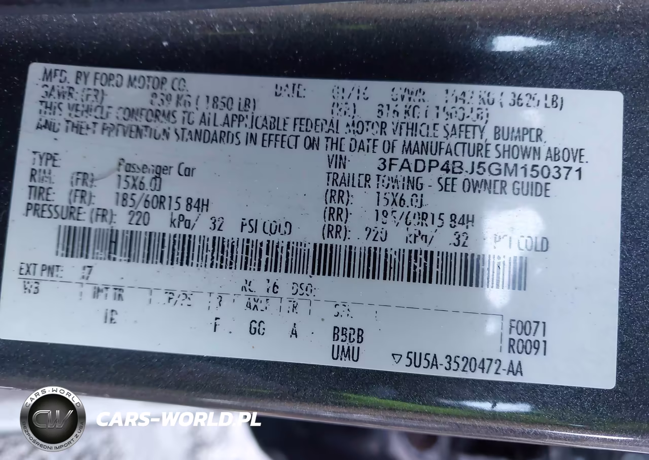 2016 Ford Fiesta Se VIN:3FADP4BJ5GM150371 - 9