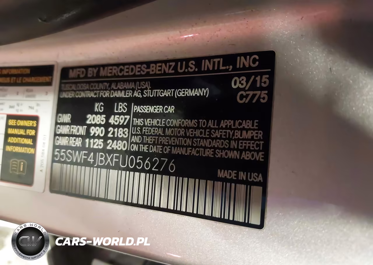 2015 Mercedes-Benz C 300 VIN:55SWF4JBXFU056276 - 9