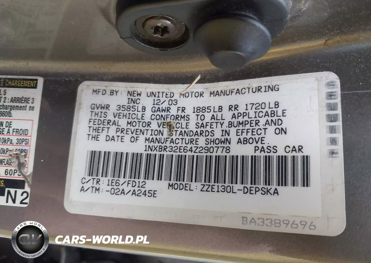 2004 Toyota Corolla S VIN:1NXBR32E64Z290778 - 9