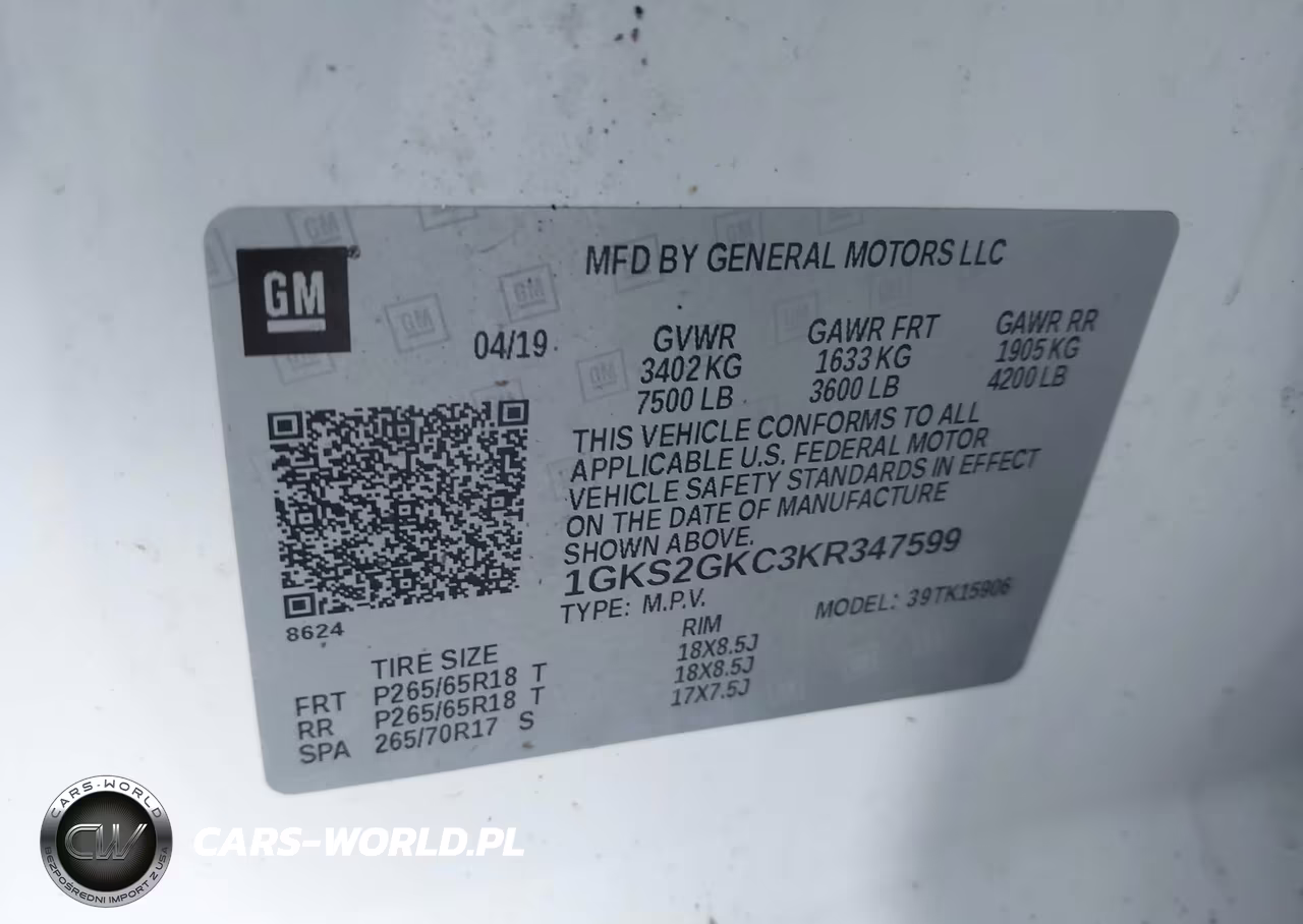 2019 GMC Yukon Xl Slt VIN:1GKS2GKC3KR347599 - 9