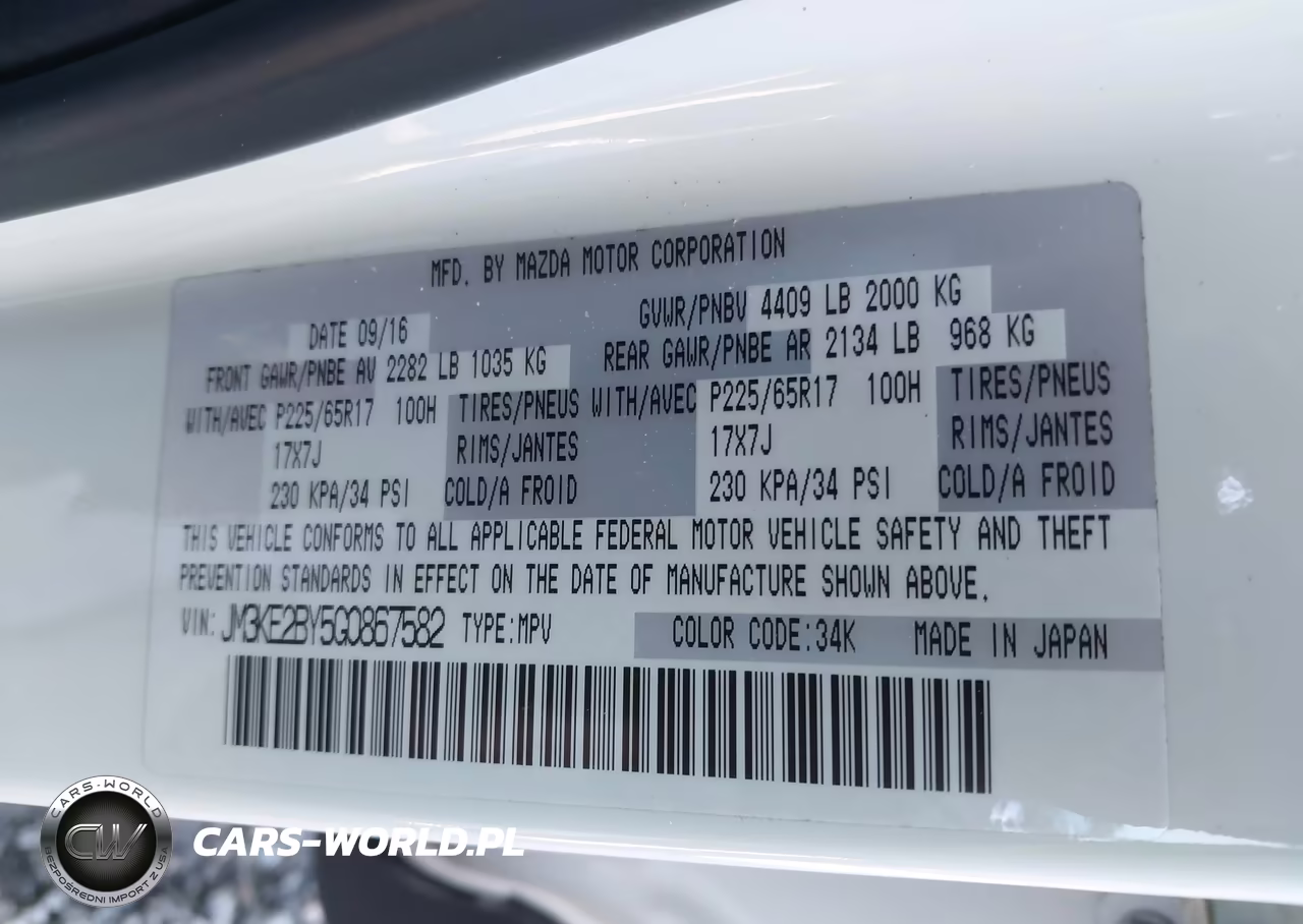 2016 Mazda Cx-5 Sport VIN:JM3KE2BY5G0867582 - 9