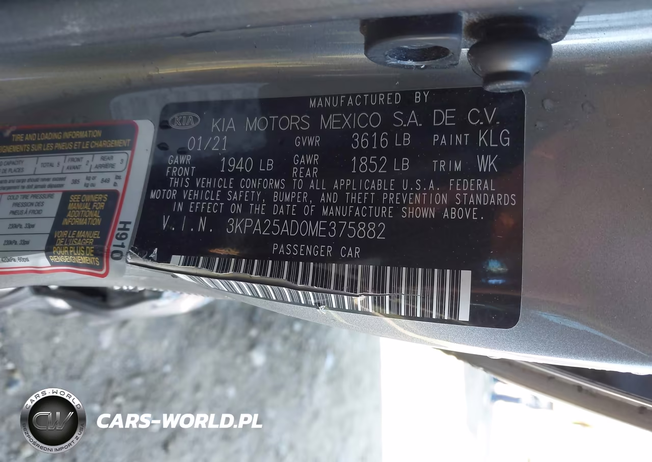 2021 Kia Rio 5-Door S VIN:3KPA25AD0ME375882 - 9
