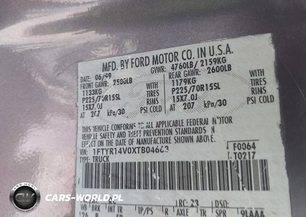 1999 Ford Ranger Xl-Xlt VIN:1FTYR14V0XTB04663 - 9