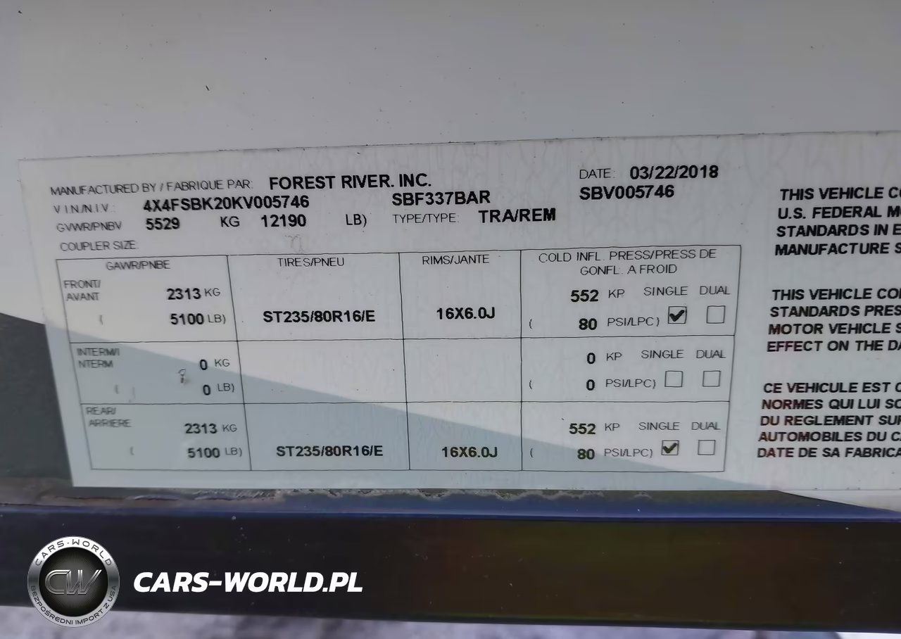 2019 Forest River Travel Trailer VIN:4X4FSBK20KV005746 - 9