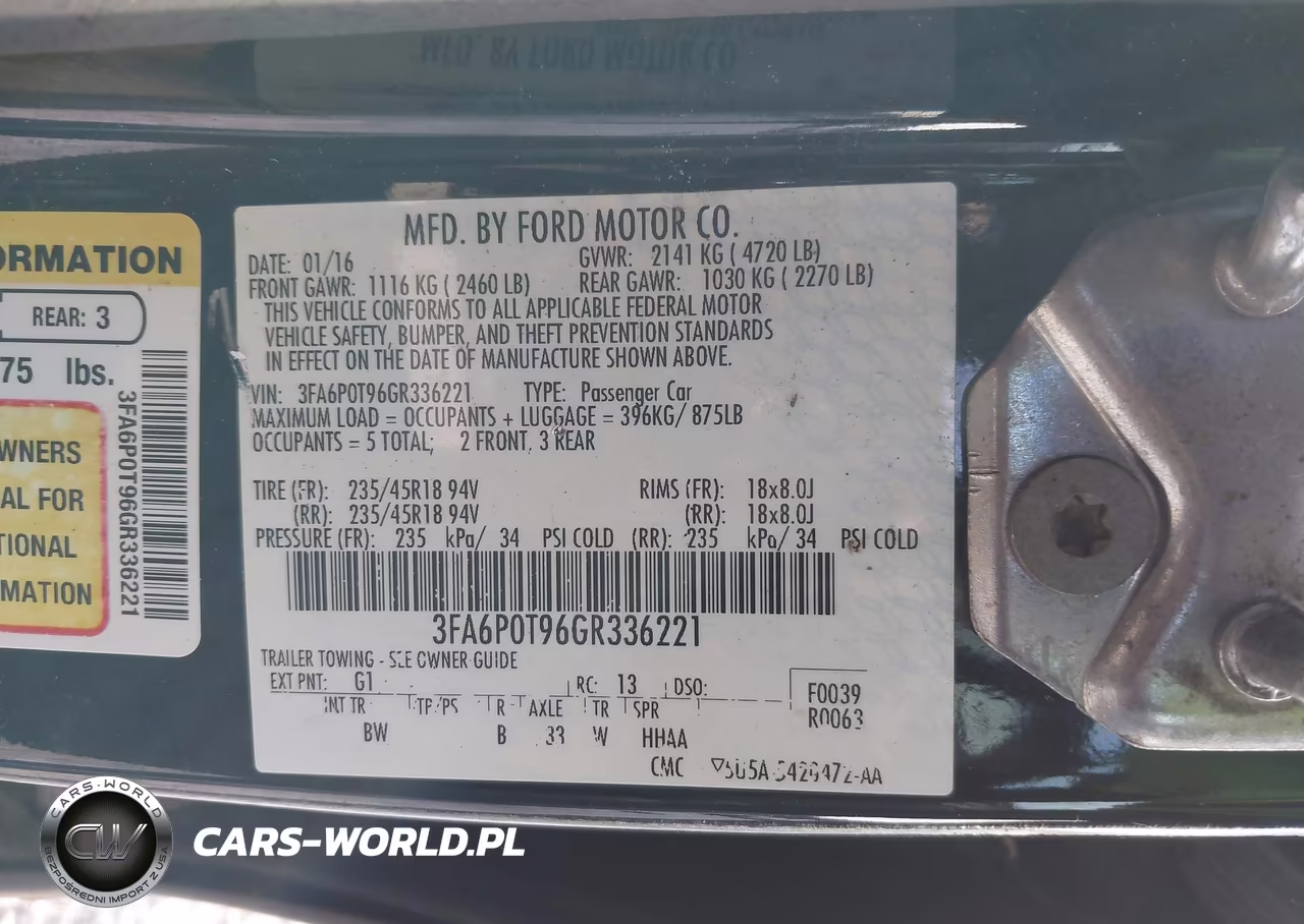 2016 Ford Fusion Se VIN:3FA6P0T96GR336221 - 9