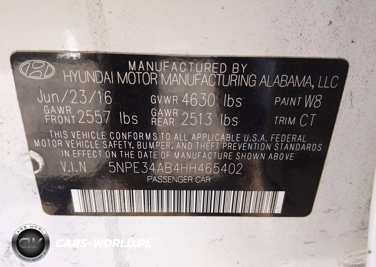 2017 Hyundai Sonata Sport 2.0T VIN:5NPE34AB4HH465402 - 9
