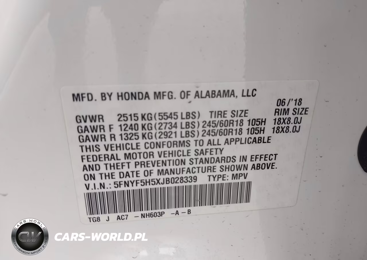2018 Honda Pilot Ex-L VIN:5FNYF5H5XJB028339 - 9