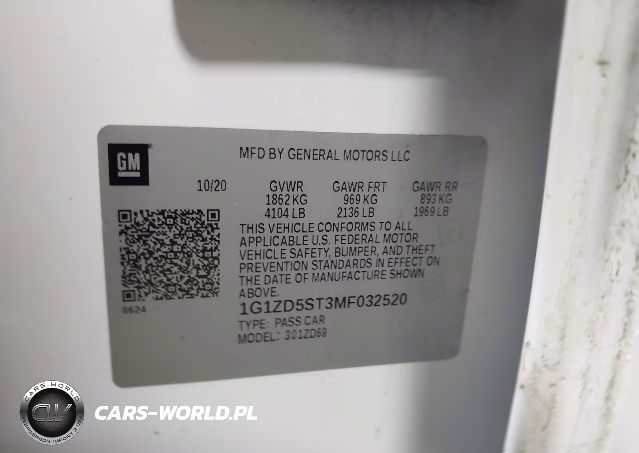 2021 Chevrolet Malibu Fwd Lt VIN:1G1ZD5ST3MF032520 - 9