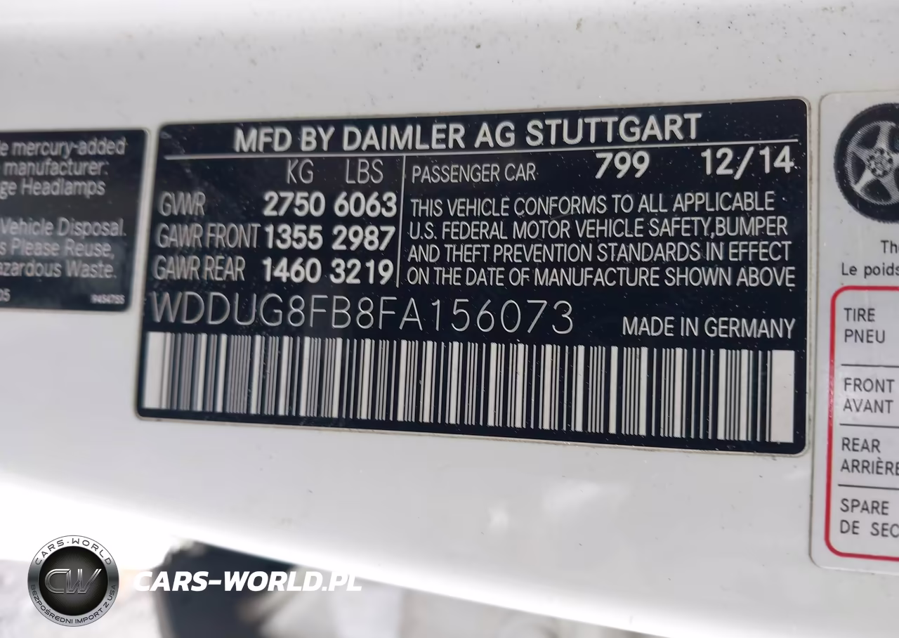 2015 Mercedes-Benz S 550 4Matic VIN:WDDUG8FB8FA156073 - 9