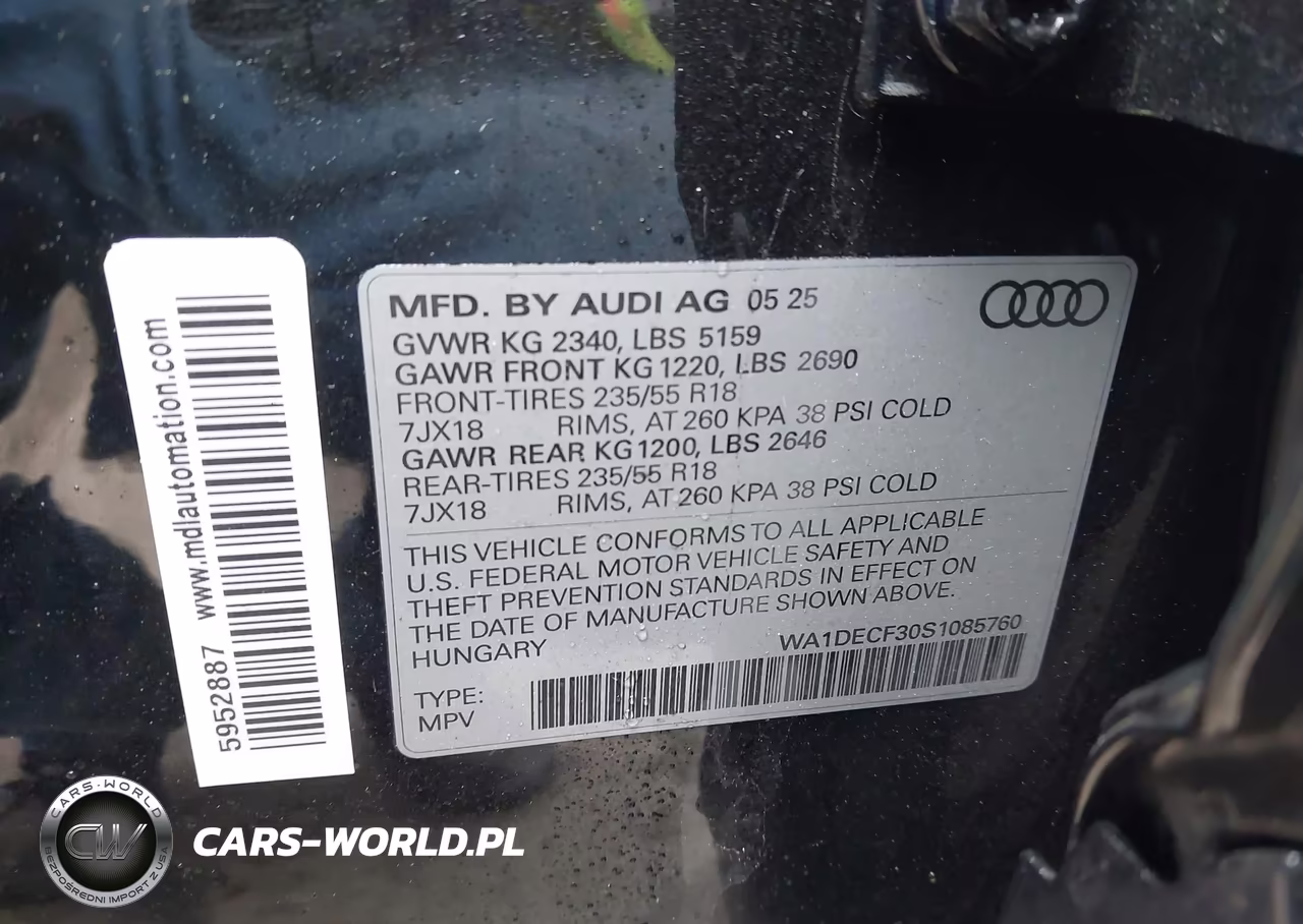 2025 Audi Q3 Premium 45 Tfsi S Line Quattro Tiptronic VIN:WA1DECF30S1085760 - 9