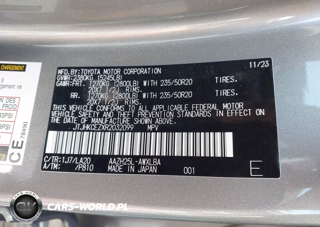 2024 Lexus Nx 350H Luxury VIN:JTJHKCEZXR2032099 - 9