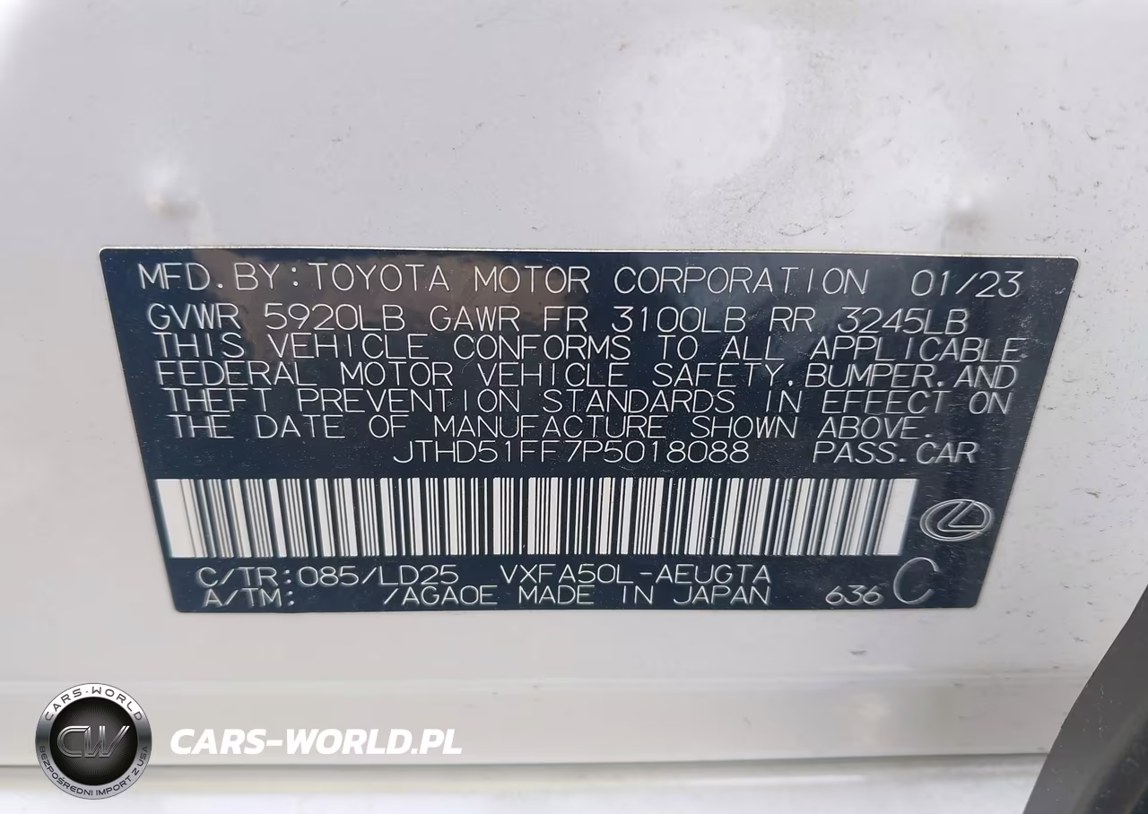 2023 Lexus Ls 500 VIN:JTHD51FF7P5018088 - 9