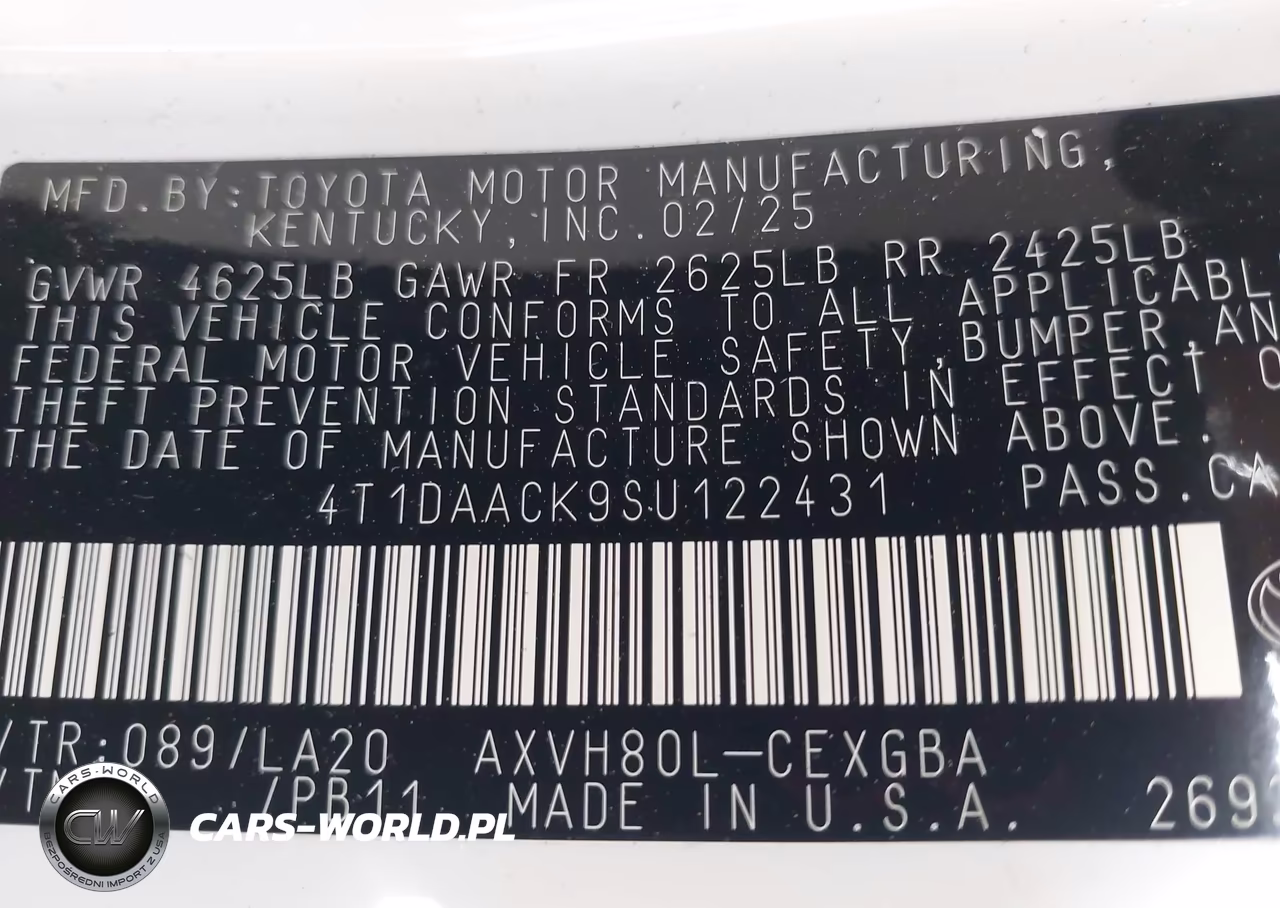 2025 Toyota Camry Xle VIN:4T1DAACK9SU122431 - 9
