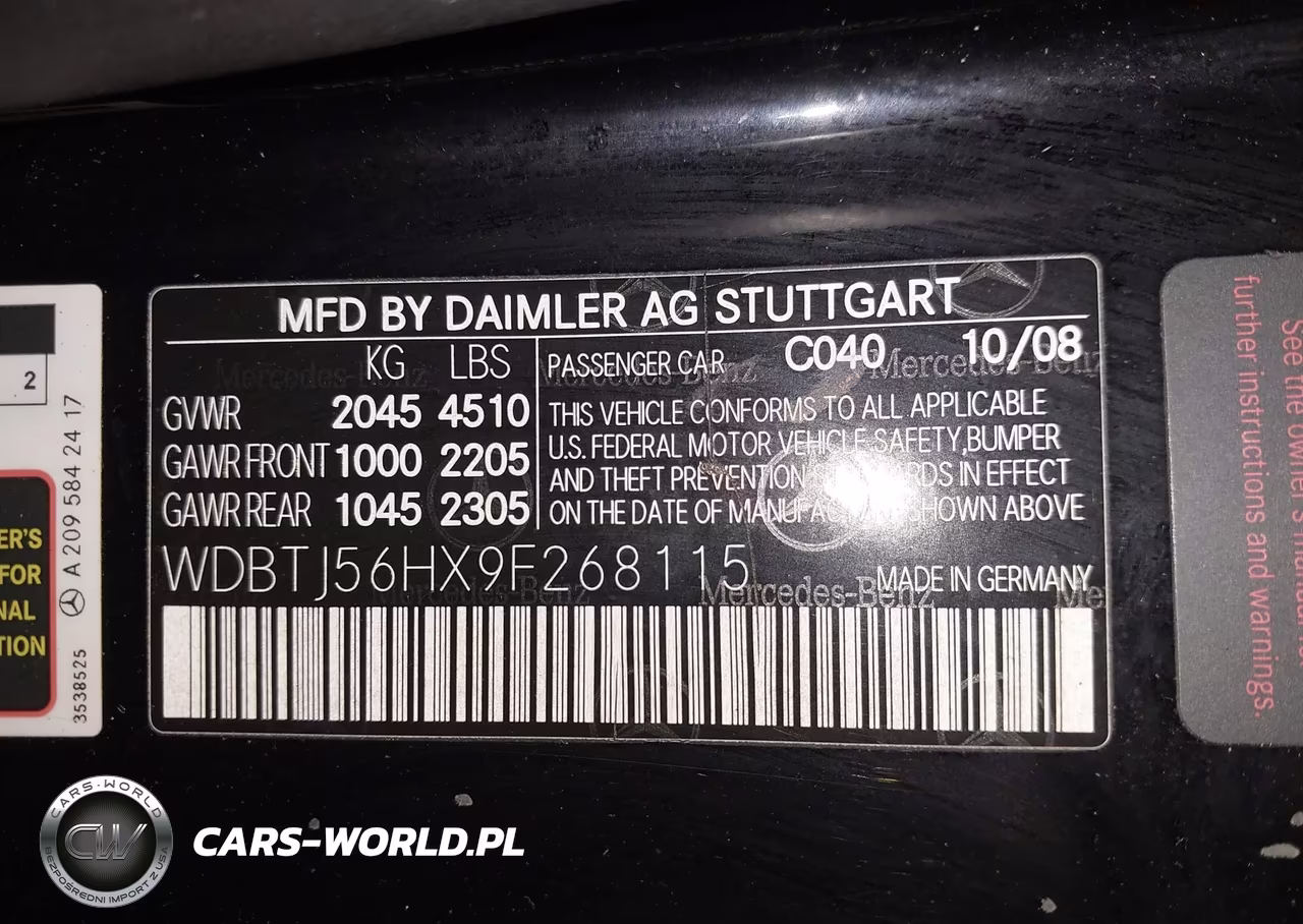 2009 Mercedes-Benz Clk 350 VIN:WDBTJ56HX9F268115 - 9