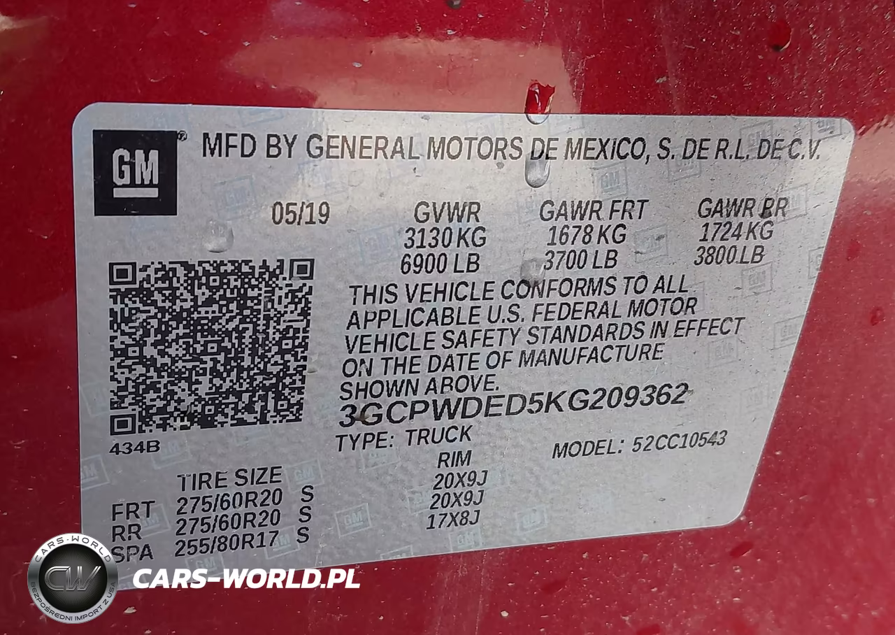 2019 Chevrolet Silverado 1500 Rst VIN:3GCPWDED5KG209362 - 9