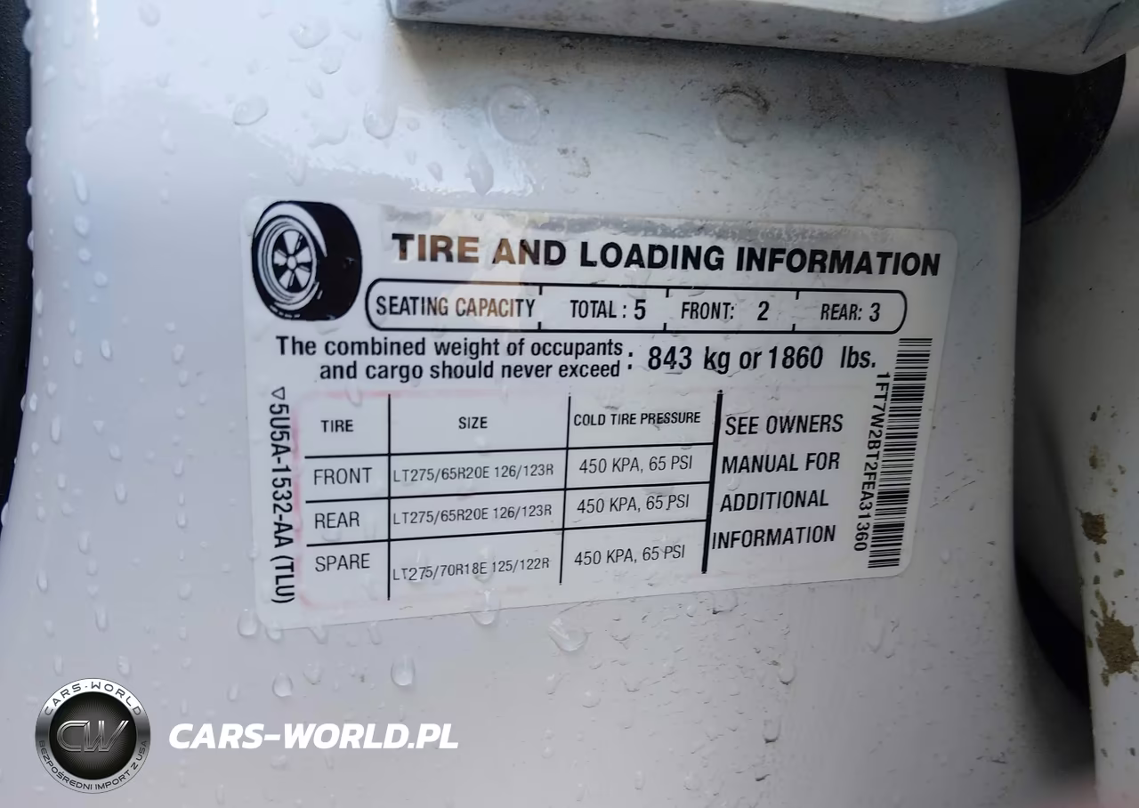 2015 Ford F250 Super Duty VIN:1FT7W2BT2FEA31360 - 9