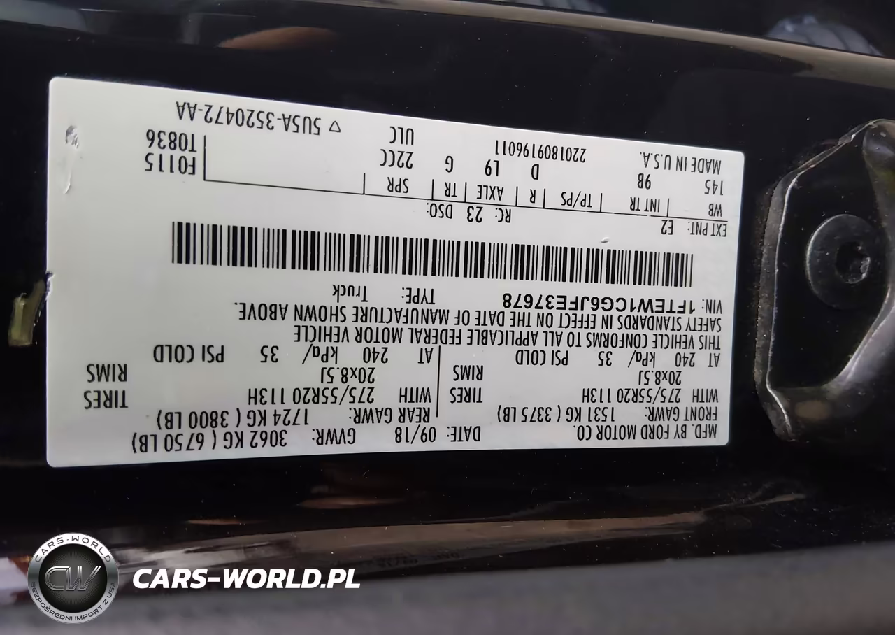 2018 Ford F-150 Platinum VIN:1FTEW1CG6JFE37678 - 9