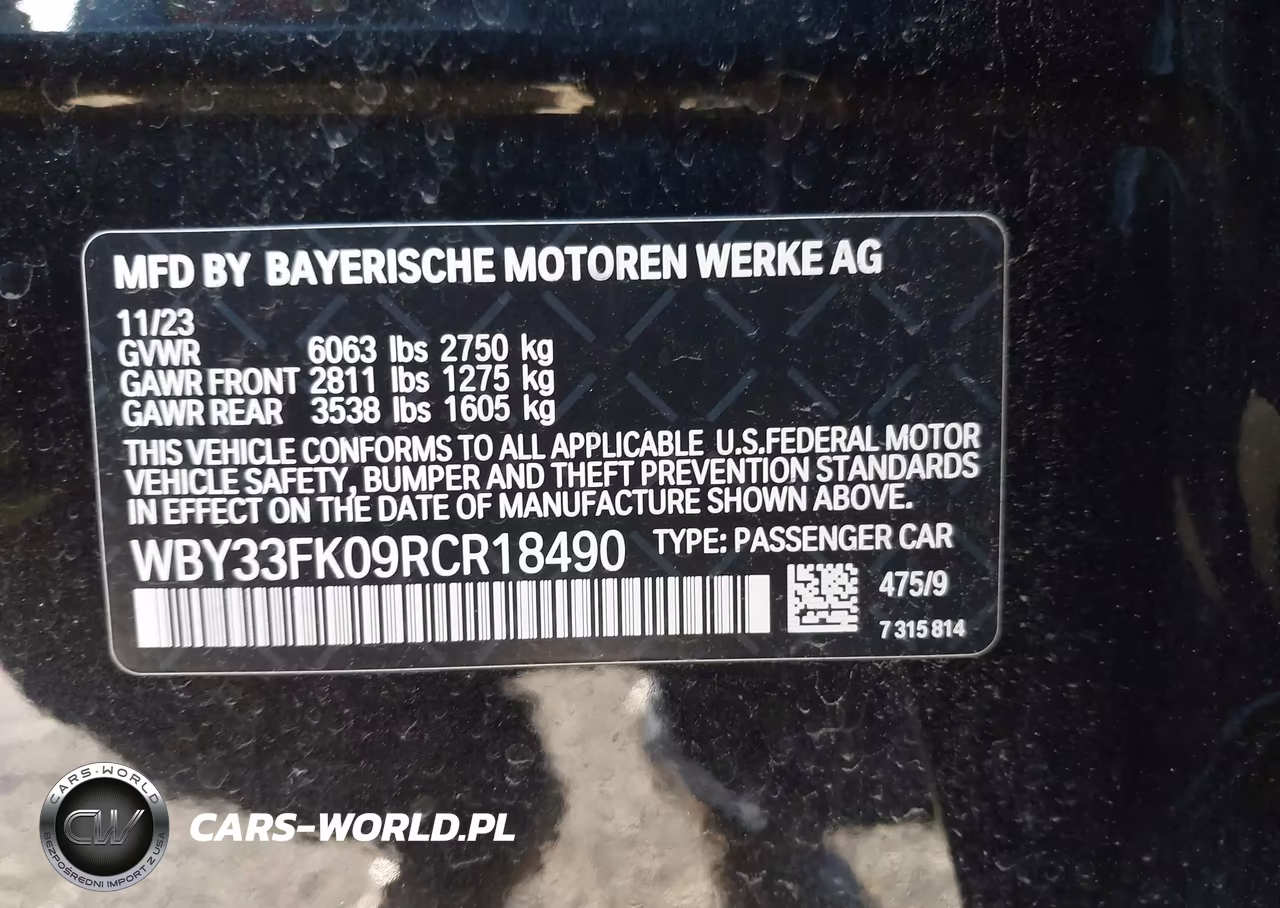 2024 BMW I5 Edrive40 VIN:WBY33FK09RCR18490 - 9
